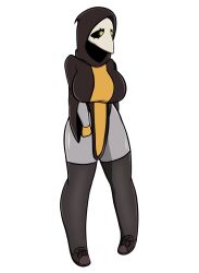 big_breasts drajoe female friday_night_funkin gloves grey_skin hood hood_up long_socks margaret_(vetisx) plague_doctor shoes sprite transparent_background vetisx yellow_eyes