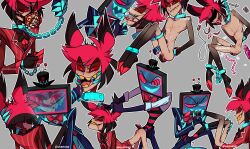 2024 2d alastor_(hazbin_hotel) antlers artist_request deer demon demon_boy gay hazbin_hotel humanoid male penis vox_(hazbin_hotel)