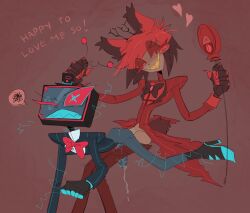 2024 2d alastor_(hazbin_hotel) antlers artist_request deer demon demon_boy gay hazbin_hotel humanoid male penis sex vox_(hazbin_hotel)