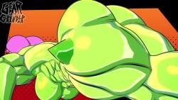 1920x1080 3d animated black_pupils breast_press breasts breathing cactus_girl flora_fauna geargrinder44 greenlegs muscle_mommy muscular_female no_sound nude orange_sclera pink_hair plant_girl pushups spikes_(anatomy) spines tagme video working_out