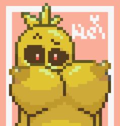 1girls big_breasts breasts breasts_focus eyes eyes_open female female_focus female_only five_nights_at_freddy's five_nights_at_freddy's_2 furry furry_only girl girly hellenqueenx huge_breasts large_breasts nipples nude nude_female open_eyes pixel_(artwork) pixel_art toy_chica_(fnaf) uncensored watermark