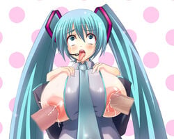 aqua_eyes aqua_hair breasts crying cum cum_in_nipple cum_on_breasts detached_sleeves female fucked_silly hairclip hatsune_miku headset insertion large_breasts long_nipples microphone multiple_insertions nanakorobi_yaoki necktie nipple_fucking nipple_penetration nipples open_mouth penis rape straight tear tied_hair twintails very_long_hair vocaloid