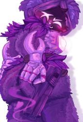 1girls anthro ass ass_focus ass_up big_ass blush breasts cleavage clothed clothing epic_games female female_only fluffy fluffy_hair fortnite fortnite:_battle_royale furry furry_only mumsyvannie raven_team_leader thighs