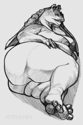 3_toes absurd_res alien anthro areola ass band1tnsfw bedroom_eyes big_areola big_breasts big_butt big_nipples breasts digital_drawing_(artwork) digital_media_(artwork) eyelashes eyeshadow facial_piercing feet female female_anthro graphite_(artwork) greyscale gungan hi_res huge_breasts huge_butt lips long_ears long_eyelashes long_nails looking_at_viewer makeup may_the_4th may_the_4th_be_with_you monochrome montgomery_glands narrowed_eyes nipple_chain nipples nose_piercing nose_ring overweight overweight_anthro overweight_female piercing portrait ring_piercing seductive simple_background smile solo star_wars thick_bottom_lip thick_lips thick_thighs toes traditional_media_(artwork) wide_hipped_anthro wide_hipped_female wide_hips