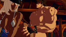 1boy 1girls 3d arc_system_works black_body breasts doggy_style faceless_male family_sex fucked_from_behind grabbing_ass guilty_gear guilty_gear_strive happy_sex incest lolikill looking_at_another muscular nude_male_clothed_female ramlethal_valentine sol_badguy swimsuit