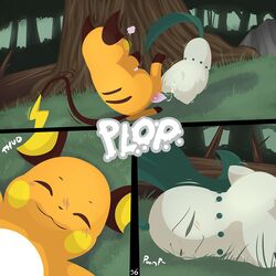 after_sex chikorita cum penis pokemon pokemon_(species) raichu rape satisfied sleeping thud