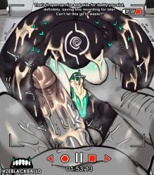 2boys absurd_res after_sex alien anon balls biped black_body bodily_fluids creampie cum cum_in_mouth cum_inside detailed_background dialogue duo eyeless front_view gay genital_fluids genitals glistening glistening_body grey_skin hi_res human humanoid inside male male_human/male_alien multicolored_body not_furry oral_creampie penis recording text the_gatherer_(zeblackballd) thick_thighs tongue tongue_out white_body yaoi zeblackballd_(artist)