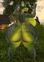 big_ass big_breasts breasts bubble_butt deathclaw female ferialexonar huge_ass huge_breasts nipples tagme thick_thighs wide_hips