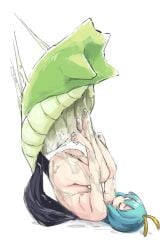 big_breasts butterfly_wings cocoon eternity_larva green_hair hatching nude nude_female touhou