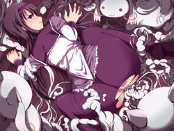 akemi_homura ass blush censored long_hair mahou_shoujo_madoka_magica pain_maker panties rape underwear