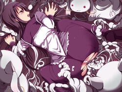 akemi_homura ass blush censored long_hair mahou_shoujo_madoka_magica pain_maker panties rape tear underwear