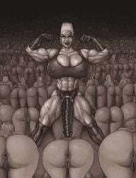 alpha_female anal anus bdsm_gear bdsm_harness bdsm_outfit big_areola big_ass big_breasts big_dildo blonde_female blonde_hair bondage cervolex dominatrix female_domination female_only femdom gilf harem huge_dildo lesbian_domination makeup mature_female muscular muscular_arms muscular_female muscular_legs muscular_thighs scar short_hair strapon yuri