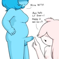 2girls annoyed battle_for_dream_island belly big_breasts breasts chubby chubby_female hands_on_hips horni_jail_kevi nine_(bfb) nipples object_shows playing_with_penis six_(bfb) touching_penis trans_woman wholesome x_finds_out_his_value