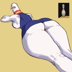 1girls ass big_ass bowling_pin bubble_butt dat_ass fat_ass female female_only fuckable_pin huge_ass large_ass looking_at_viewer looking_back png quattrant solo thick_ass thick_thighs wide_hips wyer_bowling wyer_bowling_(meme)