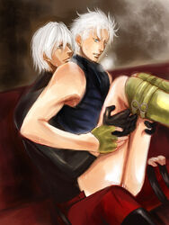 anal artist_request dante devil_may_cry gloves male male_only multiple_males sex vergil yaoi