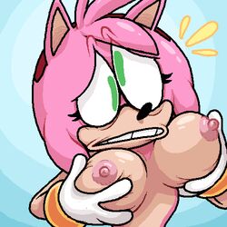 amy_rose breasts color derp female hedgehog mammal oekaki pixel_art sodajoik solo sonic_(series) what