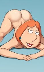 ai_generated arched_back big_breasts big_butt face_down_ass_up family_guy jack-o_pose jackochallenge lois_griffin naked naked_female p0rtal_w0mbat top-down_bottom-up