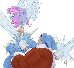 anus blastoise cannon cannon_penis closed_eyes cum cumshot duo ejaculation erection eyes_closed female genitals jigglypuff male nastacula nintendo orgasm penis pokemon pokemon_(species) pokemon_rgby sex shell straight sweat turtle unusual_anatomy unusual_genitalia unusual_penis water x_anus