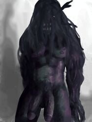 cock creature dick fantasy gay male monster monster_cock muscular muscular_male nude nude_male oc penis purple_body purple_skin teeth undead