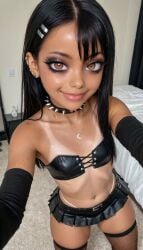 1girls absurd_res ai_generated female fishnets flat_chest flat_chested from_above goth goth_girl gothified hayase_nagatoro hires looking_at_viewer makeup miniskirt nagatoro_hayase photorealistic please_don't_bully_me,_nagatoro realistic tan_body tan_skin tanned tanned_skin thick_thighs