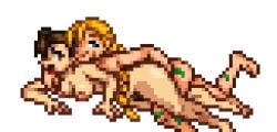 2girls ahe_gao animated asian big_ass blonde_hair blue_eyes bouncing_ass bouncing_breasts brown_eyes brown_hair cammy_white chinese chun-li fingering gif pigtails pixel_animation pixel_art pubic_hair sprite street_fighter thick_thighs transparent_background yuri