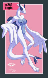 2011 blue_eyes blue_nipples breasts female looking_at_viewer lugia mingchee notorious84 nude pinup pokemon pokemon_(species) pokemon_gsc pokemorph the_pokedex_project