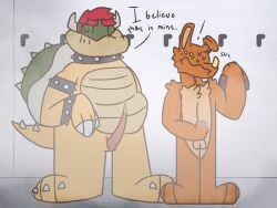 anthro bowser duo erection hi_res jack_(jacksafterdark) jacksafterdark koopa lagomorph leporid male male/male mammal mario_(series) nintendo rabbit scalie shower