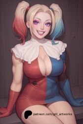 ai_generated breasts comic_character dc dc_comics dcau dceu female gill_artworks harleen_quinzel harley_quinn harley_quinn_(classic) harley_quinn_(injustice) thicc thicc_breasts thick thick_boobies thick_breasts thick_butt thick_hips thick_legs