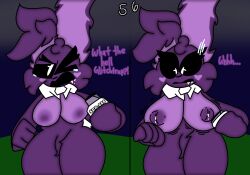 1girls anthro big_breasts breasts chaoticdream comic comic_page female female_only five_nights_at_freddy's furry large_breasts rule_63 shadow_bonnie tagme thick_thighs