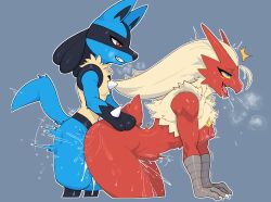 ambiguous_penetration anthro anthro_on_anthro anthro_penetrated anthro_penetrating anthro_penetrating_anthro areola ass biped blaziken blue_body blue_eyes blue_fur bodily_fluids border breasts canid canine duo erection female female_penetrated fur generation_3_pokemon generation_4_pokemon genitals grey_background hi_res lolobot long_penis looking_pleasured lucario male male/female male_penetrating male_penetrating_female mammal medium_breasts nintendo nipples open_mouth penetration penile penile_penetration penis pink_nipples pokemon pokemon_(species) red_body red_fur sex short_tail side_view simple_background stomach_bulge sweat tail tan_body tan_fur tears white_border yellow_sclera