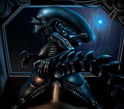 1boy 1boy1girl 1girls alien alien/human alien_(franchise) alien_girl balls breasts color female female_xenomorph feral_penetrated human interspecies male male/female male_human/female_alien male_human/female_humanoid meandraco penetration penis pov sex straight teratophilia vaginal_penetration xenomorph