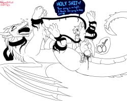 2024 anthro digital_media_(artwork) dragon duo egg ember_(xjax1) english_text female feral heart_symbol impregnation lagomorph leporid line_art male male/female mammal mythological_creature mythological_scalie mythology rabbit redgreenfluffball scalie tentacle text zach_snowfox