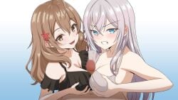 2girls alisa_mikhailovna_kujou between_breasts breast_frottage breasts censored collaborative_paizuri cooperative_paizuri double_paizuri double_titfuck female ffm_threesome hetero hetero_sex kuze_masachika male male/female maria_mikhailovna_kujou multiple_girls paizuri paizuri_over_clothes penis sex shimaidon shimaidon_(sex) siblings sister_and_sister sisters straight straight_sex swimsuit takuru teen_girl teenage_girl teenager threesome titfuck tokidoki_bosotto_russian_de_dereru_tonari_no_alya-san