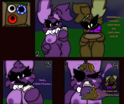 2girls anthro big_breasts breasts chaoticdream comic comic_page female female_only five_nights_at_freddy's furry glitchtrap rule_63 shadow_bonnie tagme thick_thighs