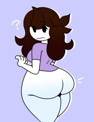 1girls ? alternate_version_available ass big_ass big_butt bottomless brown_hair butt fat_ass fat_butt female female_only huge_ass huge_butt jaiden jaiden_animations looking_at_viewer looking_back looking_back_at_viewer marioishere7 solo thick_ass thick_butt tight_clothing youtube youtuber youtuber_girl