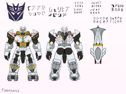 nitro_zeus transformers transformers_(bayverse) cyclops cyclops_boy cyclops_male muscular_male muscular robot robot_boy robot_male muscular_robot horns white_body tattoo shoulder_tattoo back_tattoo character_sheet weapon figurkaest chain chains chain_collar red_eyes helmet 1_eye back robot_humanoid alien_text text black_penis big_penis penis