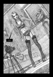 1girls 3boys angry birthday black_and_white black_eyes black_hair braided_twintails brown_eyes chikoritawow comic cute dirty_talk english_text eyelashes feet female fishnet_armwear fishnet_elbow_gloves fishnet_topwear fishnets gangbang goth goth_girl greyscale jenna_ortega monochrome pale-skinned_female petite pornography prostitution ready_to_fuck schoolgirl seductive_eyes seductive_look seductive_mouth skinny slim smug smug_face smug_smile speech_bubble stockings tagme teenager text the_addams_family thighhighs twintails wednesday_(netflix) wednesday_addams wednesday_addams_in_trouble