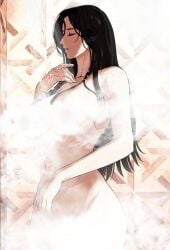 1girls black_hair crystal_choi female_only lookism shower solo