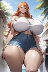 1girls ai_generated artist_request ass big_ass big_breasts breasts curvy_female curvy_figure ent5 female female_focus gigantic_ass gigantic_breasts hi_res huge_breasts light-skinned_female looking_at_viewer male nami nami_(one_piece) one_piece pale-skinned_female solo solo_female