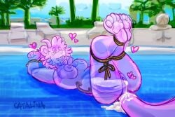 air_inflation anthro anthro_pooltoy big_cat_pool_toy bodily_fluids bondage bondage bouncy bound breasts calamari_(catalina_ad) catalina_ad cum cum_dumpster cum_filled_belly cum_inside cum_pooling excessive_cum excessive_genital_fluids felid female free_use genital_fluids hi_res inflation inflation inflation_fetish love mammal pantherine paws pool_toy restraints rope rope_bondage rope_harness snow_leopard snow_leopard_pool_toy solo solo_focus translucent translucent_body