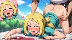 1boy 1girls ahe_gao ai_generated ass bed blonde_hair blue_eyes blush breasts clothed clothed_female clothed_female_nude_male cloud cum day doggy_style drooling drugs female female_orgasm fucked_silly grass heart long_hair male motion_lines naked nose_blush nude nude_male on_stomach open_mouth orgasm prone_bone rolling_eyes saliva sex sex_from_behind sky straight sweat tears tongue tongue_out torogao trembling vaginal_penetration