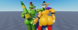 3d alligator alligator_tail alligatorid alligatorid_humanoid animatronic anthro background baseplate bear biceps blue_eyes blue_nails body_markings bowtie crocodile crocodile_tail crocodilian crocodylid facial_markings five_nights_at_freddy's five_nights_at_freddy's:_security_breach fnaf glamrock_freddy_(fnaf) green_body lighting_bolt looking_at_viewer looking_back machine male male_focus male_only mohawk mohawk_(hairstyle) montgomery_gator_(fnaf) muscular muscular_anthro muscular_arms muscular_male muscular_thighs non-human non_human non_mammalian_nipples orange_body pink_glans presenting presenting_ass presenting_hindquarters red_hair reptile reptile_humanoid roblox roblox_studio robot robot_humanoid scottgames simple_background spiked_bracelet spotted_body steel_wool_studios tail tail_markings tan_body tattoo top_hat two_tone_body ursid ursid_humanoid ursine