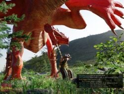 3d_(artwork) animal_genitalia animal_penis anthro baldur's_gate baldur's_gate_3 blender_(artwork) blender_cycles bodily_fluids clothed clothing digital_media_(artwork) dragon dragonborn_(dnd) dungeons_and_dragons duo feral gameplay_mechanics genital_fluids genitals hasbro hi_res hiked_leg larian_studios male male/male mythological_creature mythological_scalie mythology nude onomatopoeia outside peeing peeing_on_another penis potatotime raised_leg scalie size_difference sound_effects text the_dark_urge_(baldur's_gate) urine watersports wizards_of_the_coast