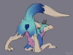 anary animal_genitalia animal_pussy blep canine_genitalia canine_pussy closed_eyes dragon female feral flagging fur furred_dragon furred_scalie genitals heliofox hi_res inviting mythological_creature mythological_scalie mythology presenting presenting_pussy pussy quadruped raised_tail scalie simple_background solo tail teasing tongue tongue_out