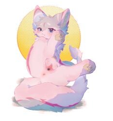 absurd_res ass canid canine female feral genitals hair hi_res mammal nude sex solo tail xiaoronbao