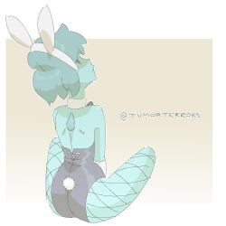 back_view big_ass big_breasts big_butt big_thighs blue_hair blue_skin bunny_ears bunny_girl bunny_girl_suit bunny_tail bunnysuit cartoon_network female female_focus female_only lapis_lazuli_(steven_universe) short_hair skinny skinny_girl steven_universe tumorterrors