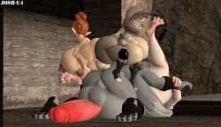 1boy 3d 3futas 4_fingers 4_toes absurdly_large_cock anal_sex anthro anthro_on_anthro anthro_penetrated anthro_penetrating anthro_penetrating_anthro arm_grab ass_to_ass big_areola big_ass big_breasts big_nipples big_penis crossover cum_inflated_belly death_(puss_in_boots) disney double_anal double_penetration dreamworks face_fucking foursome futa_on_male futanari grey_fur hung_bottom hung_futa inflation interspecies josh-u4 judy_hopps large_breasts large_penis male male_penetrated nipples officer_flint_(foretbwat) on_back original_character pawpads paws pointy_ears ponytail puss_in_boots_the_last_wish rabbit rat shortstack shortstack_futa source_filmmaker thick_ass thick_thighs white_fur wolf zootopia