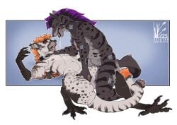 female female/female hybrid hyena mammal nsfw too_tired_to_tag
