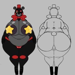 animatronic animatronic_female bear big_breasts breasts five_nights_at_freddy's lefty_(fnaf) pasties robot robot_girl scottgames tunalolol