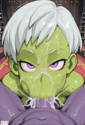 2025 ai_generated anthro anthro_on_female beerus bigtub7775 cheelai dragon_ball green_skin tagme white_hair
